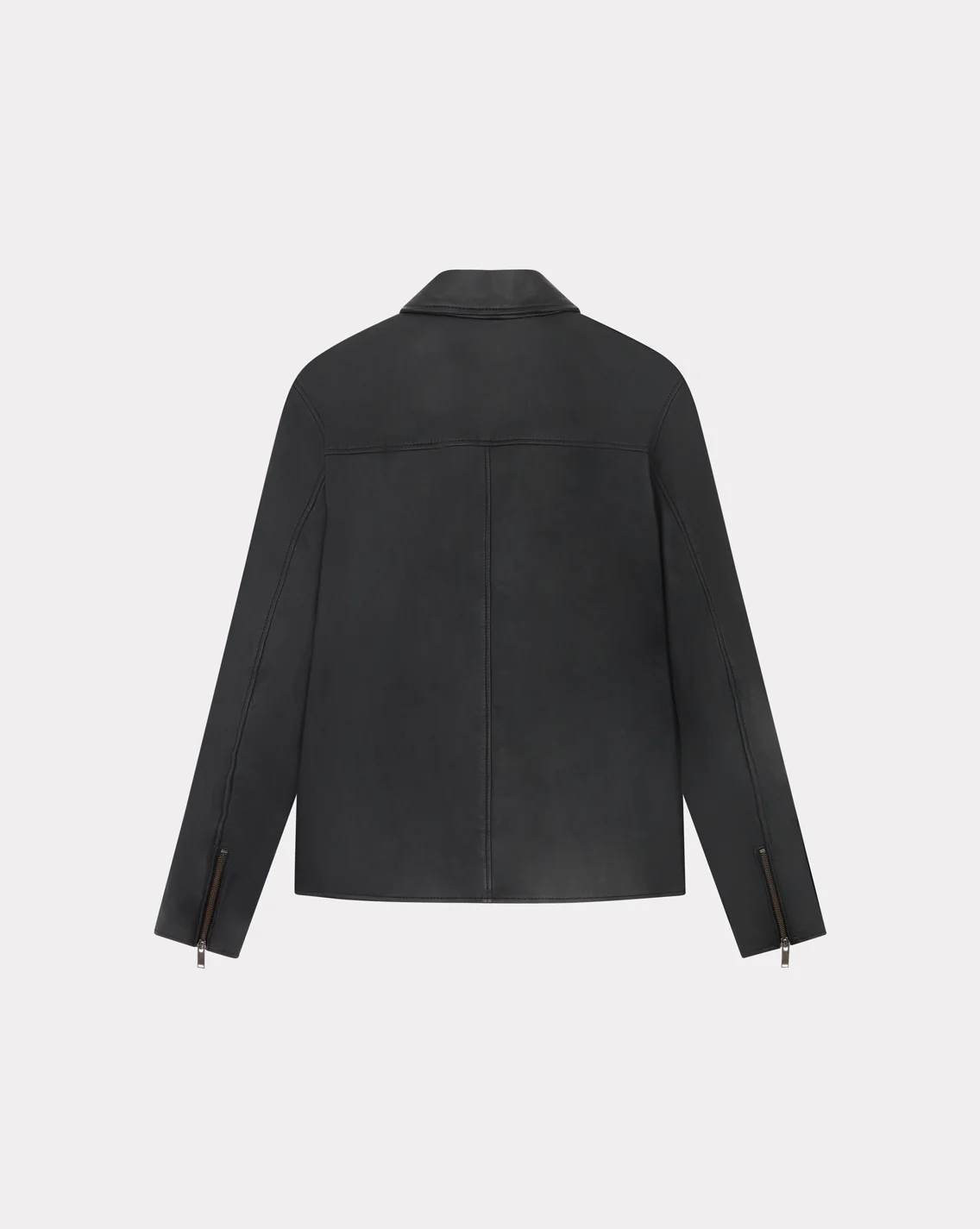 BLOUSON EN CUIR TROOPER NOIR - Image 4