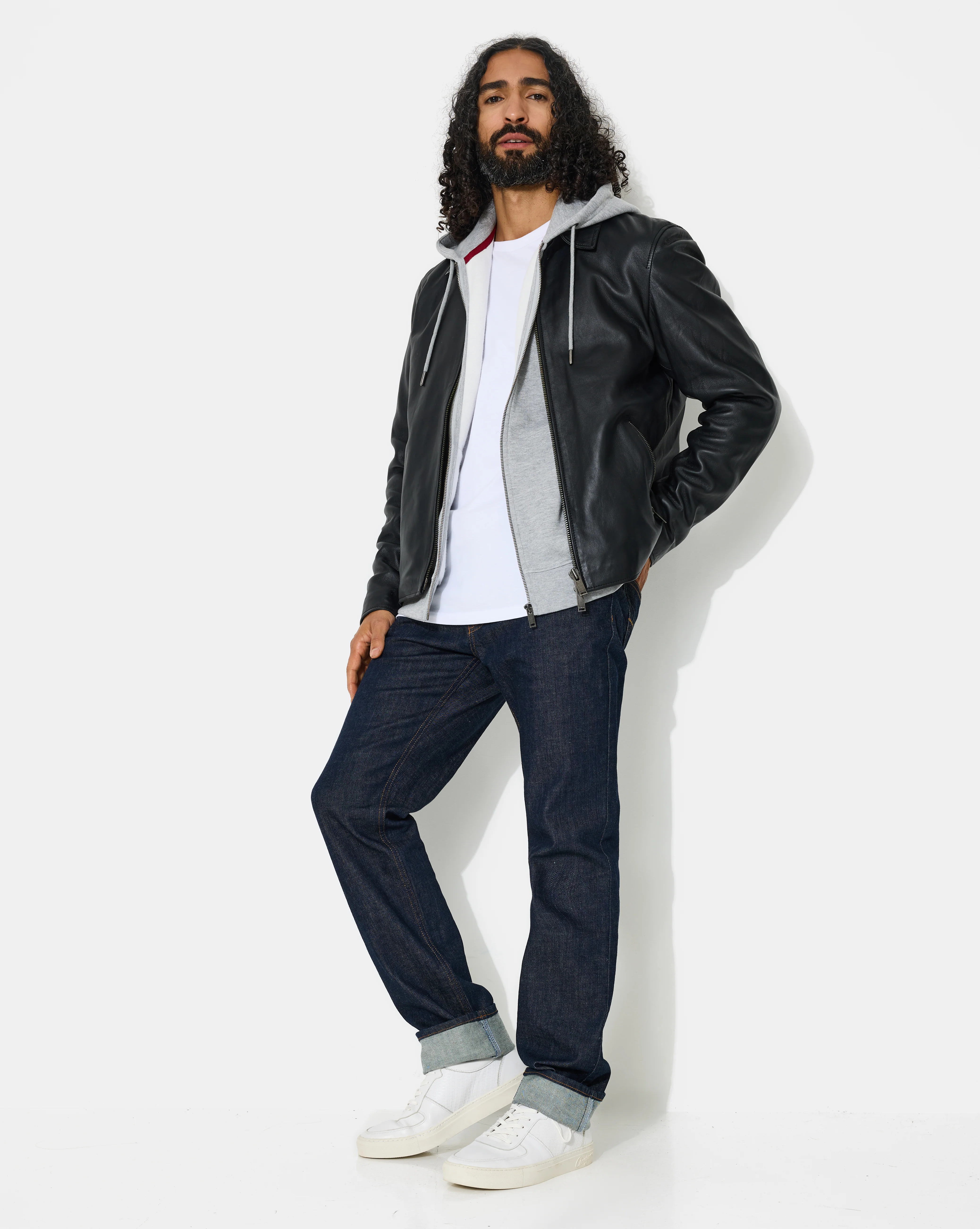 BLOUSON EN CUIR TROOPER NOIR - Image 5