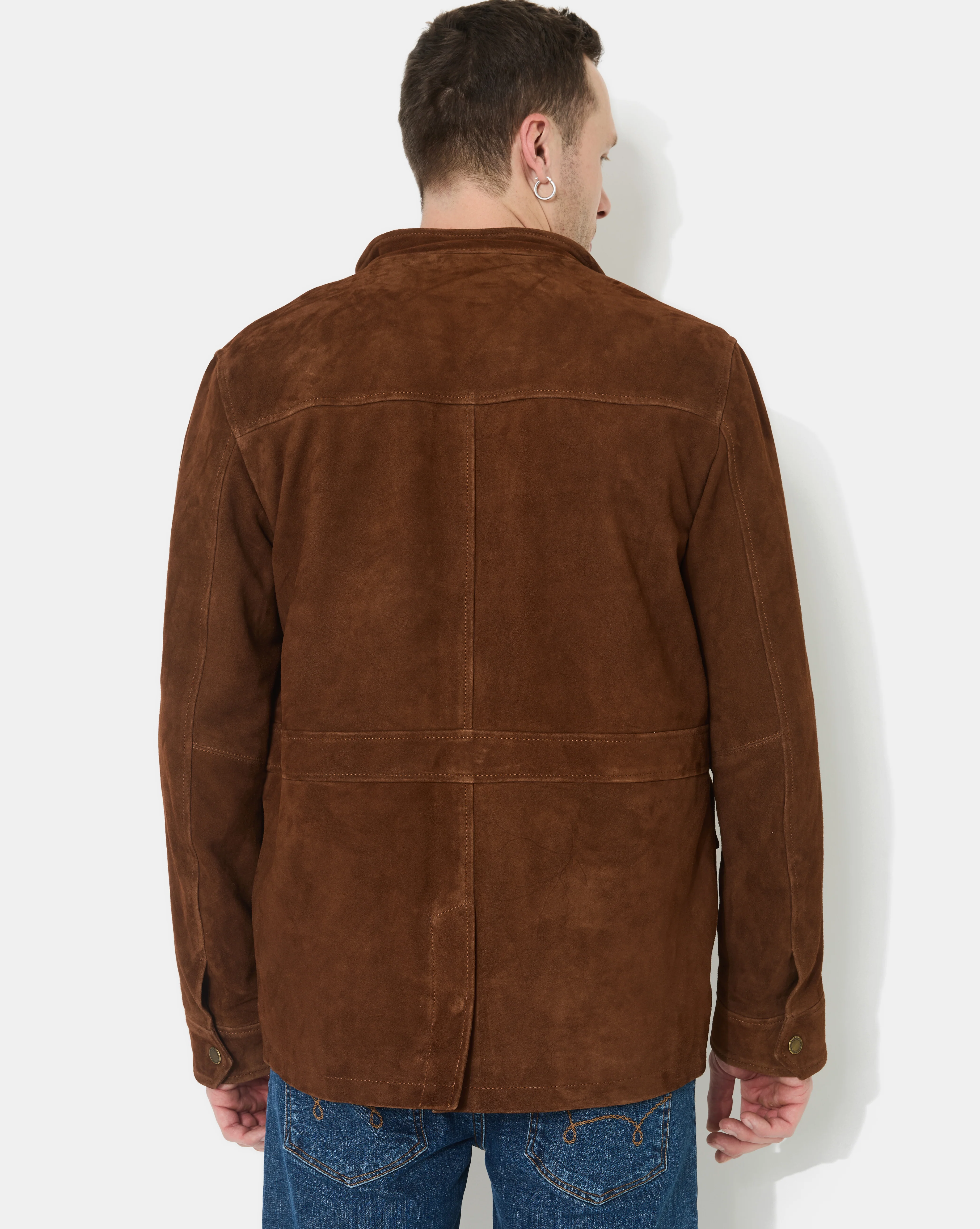 VESTE EN CUIR DAGGER MARRON - Image 3