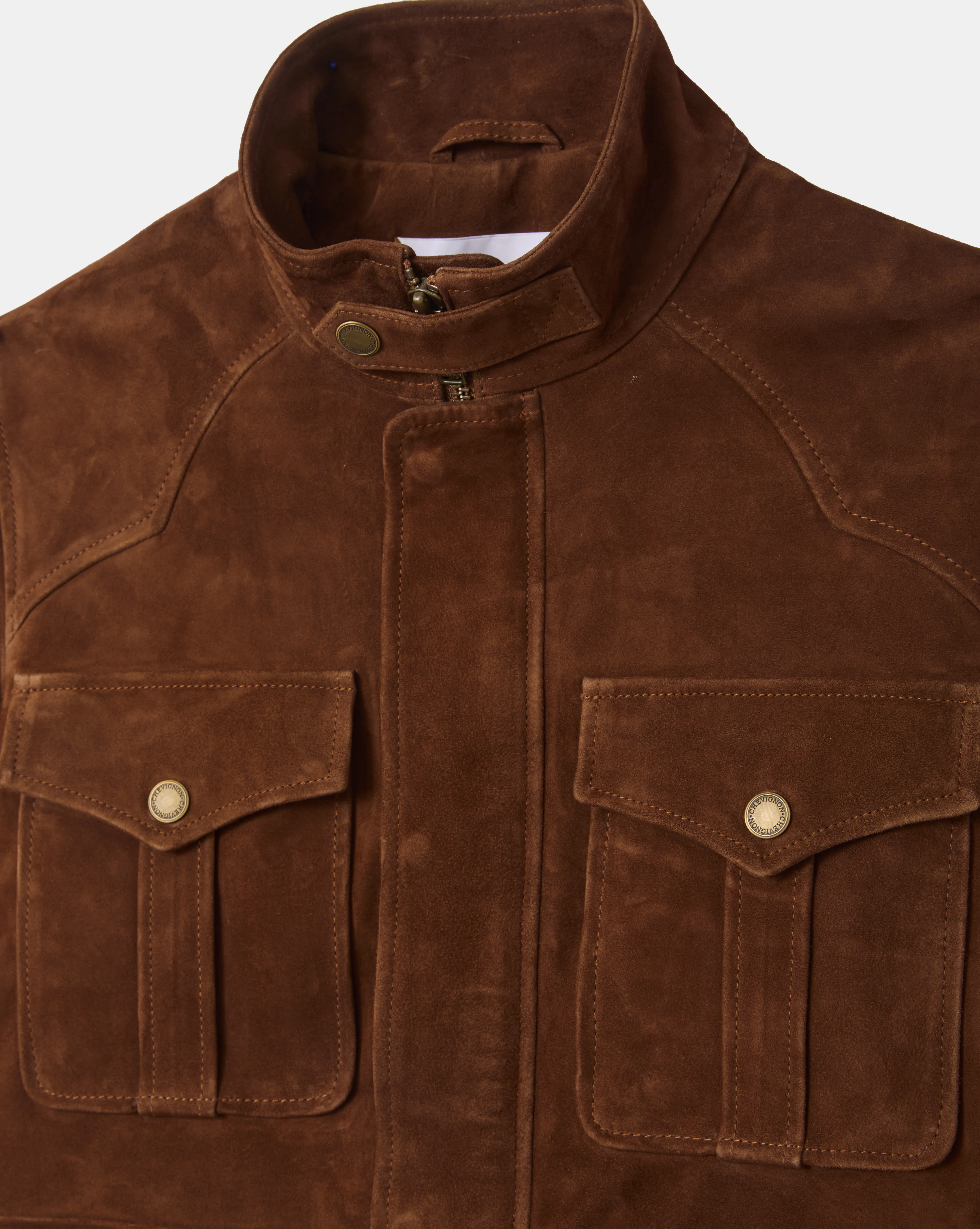VESTE EN CUIR DAGGER MARRON - Image 4