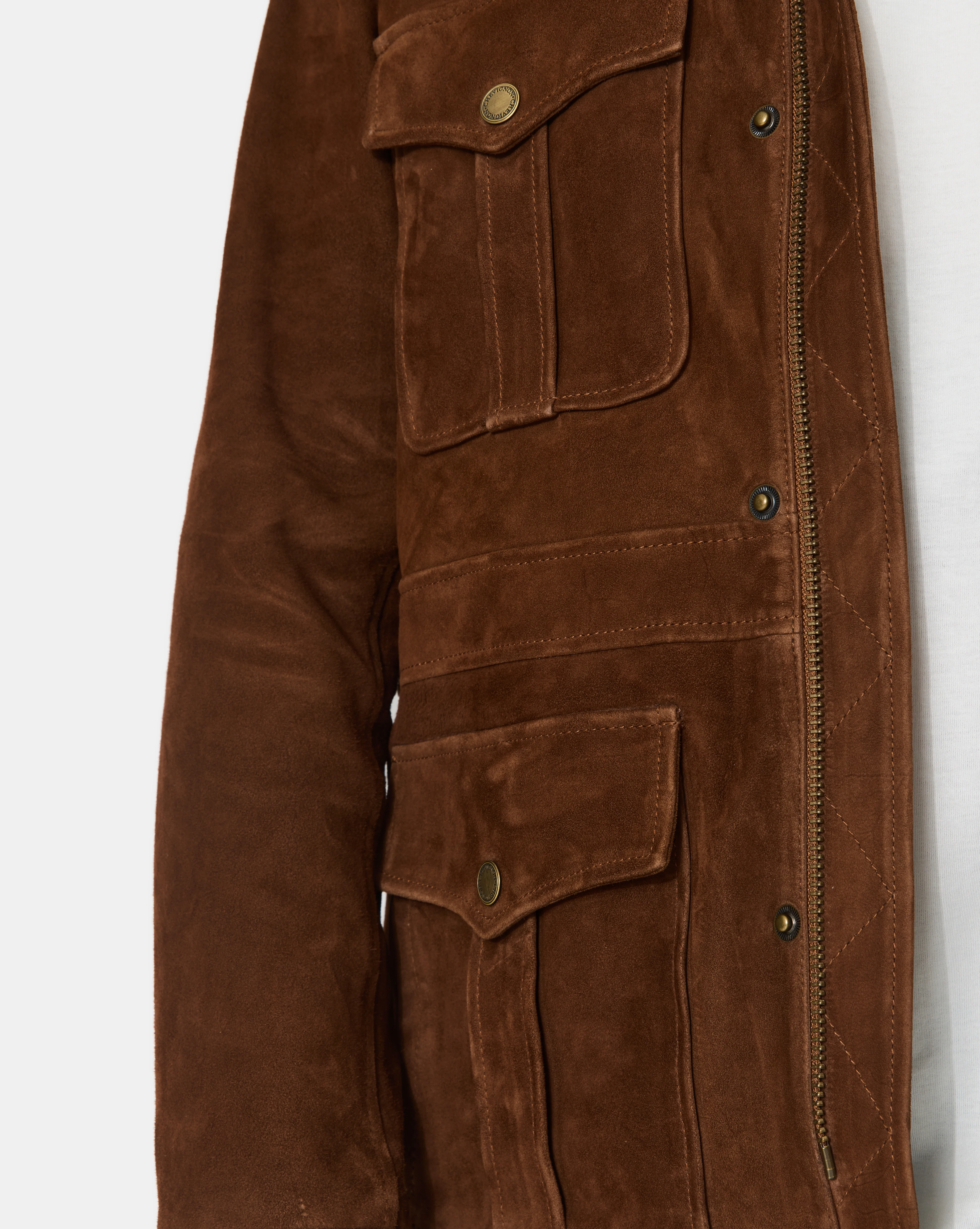 VESTE EN CUIR DAGGER MARRON - Image 6