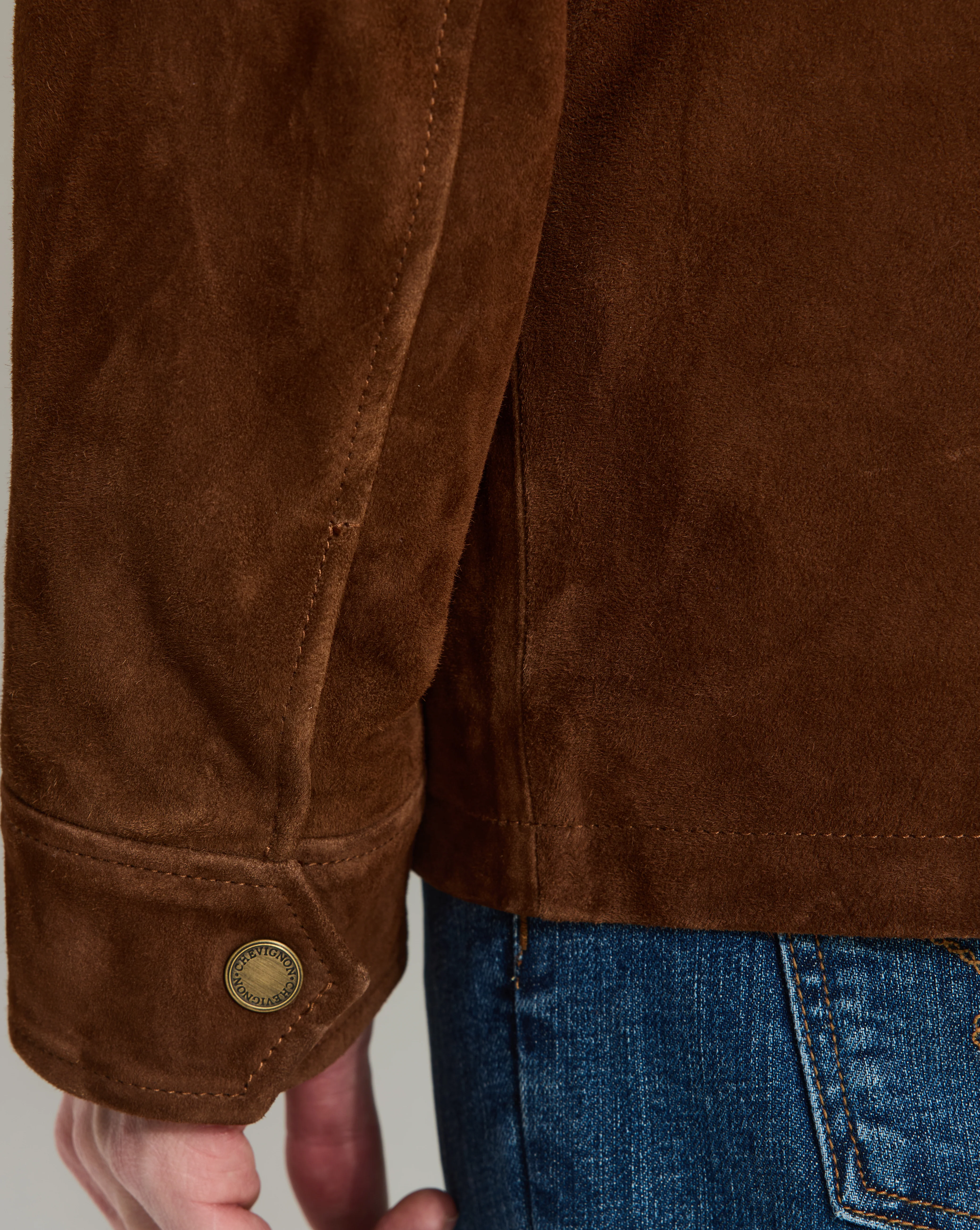 VESTE EN CUIR DAGGER MARRON - Image 8