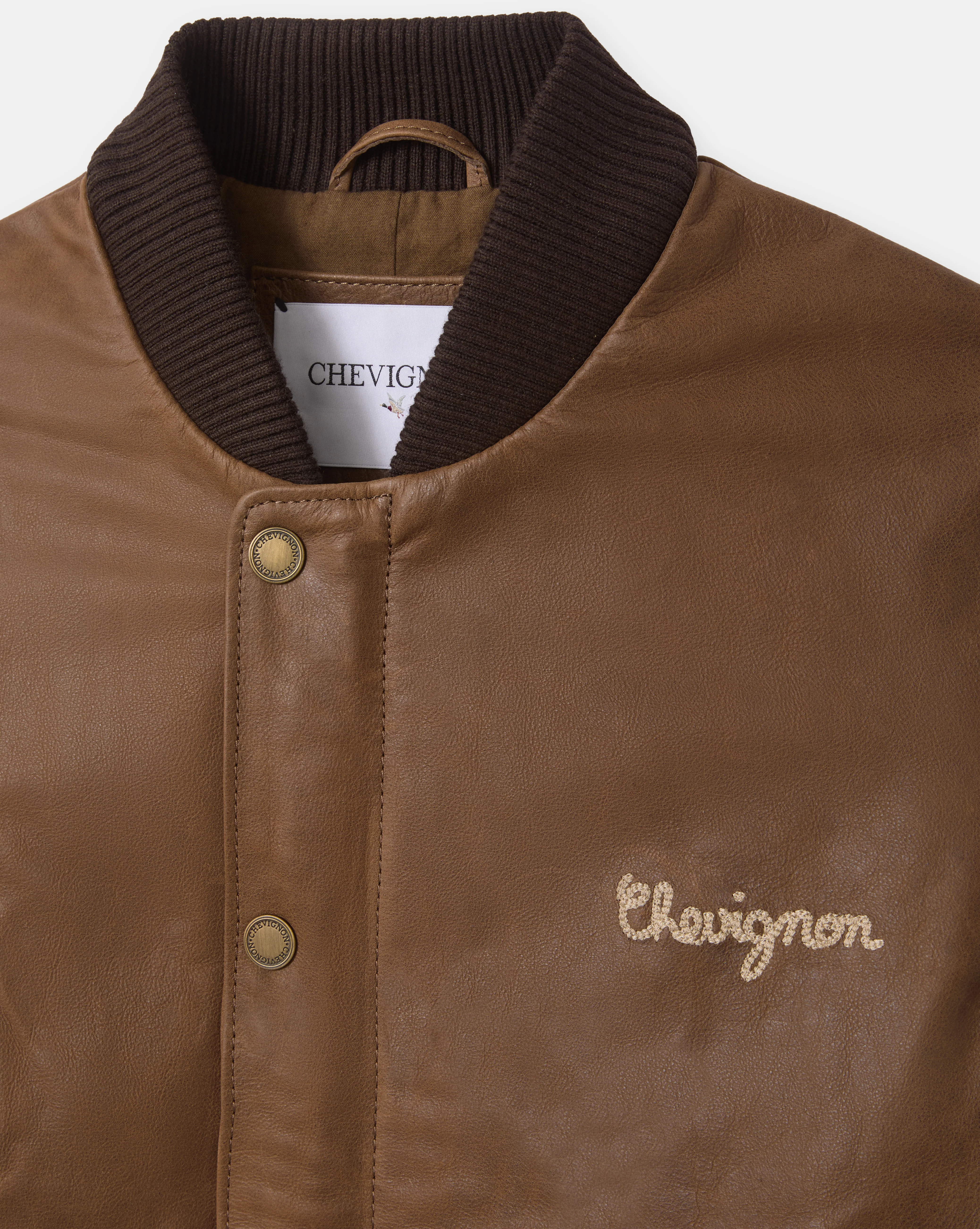 VESTE EN CUIR DALLAS MARRON - Image 4